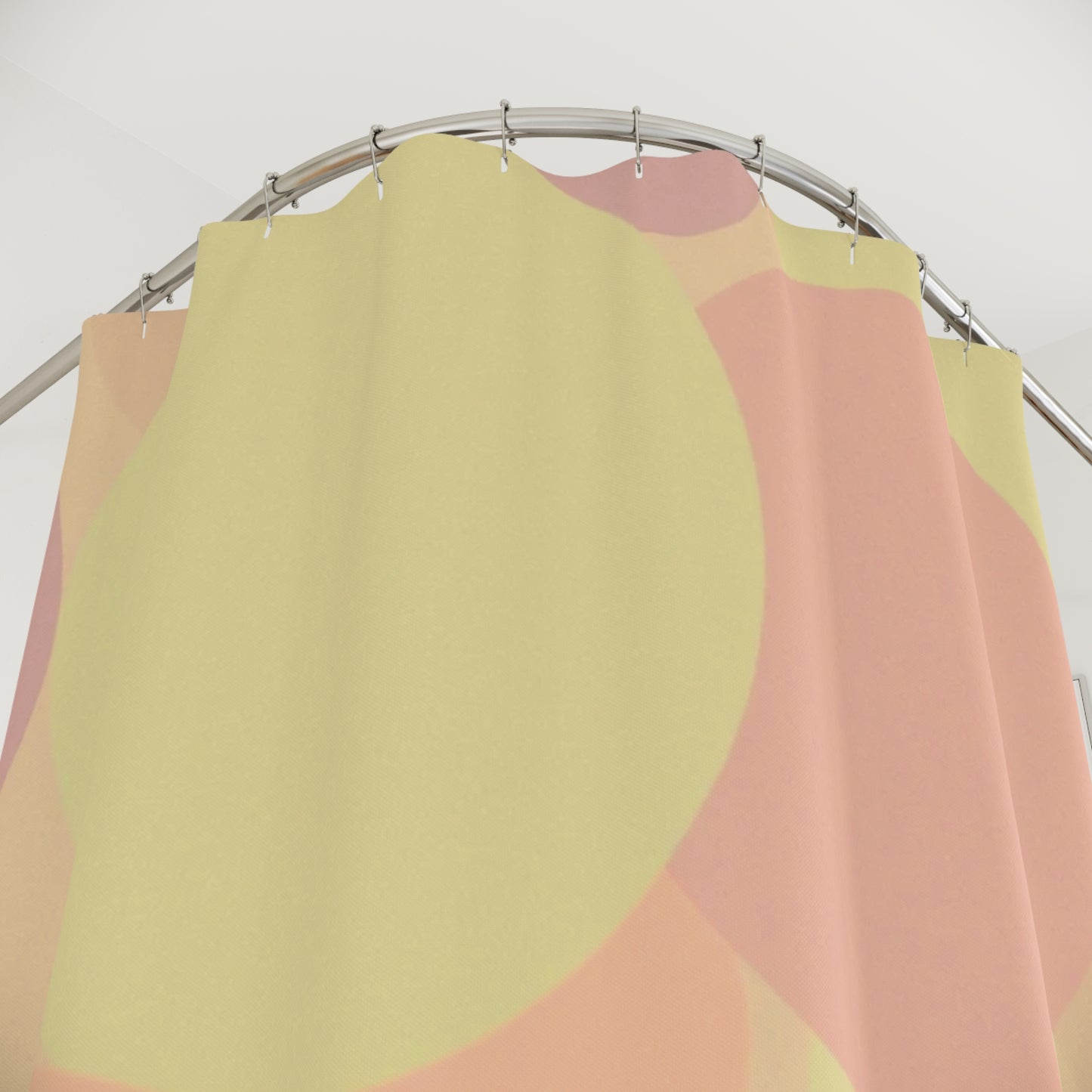 Pastel Hot Peach Patches Shower Curtains, 71" x 74"
