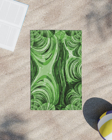 Uzi Spiral Mint Pastel Beach Towel, 18" x 27"