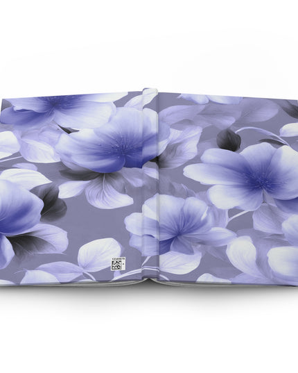 Indigo Blossom Floral Bunch Hardcover Journal Matte with 150 lined pages, 5.75" x 8"