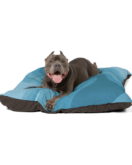 Sky Blue Wavey 50" × 40" Pet Bed