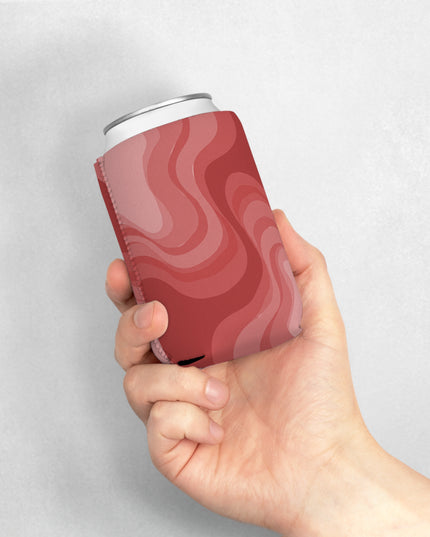 Power Red Wavey 12 oz Can Cooler Sleeve