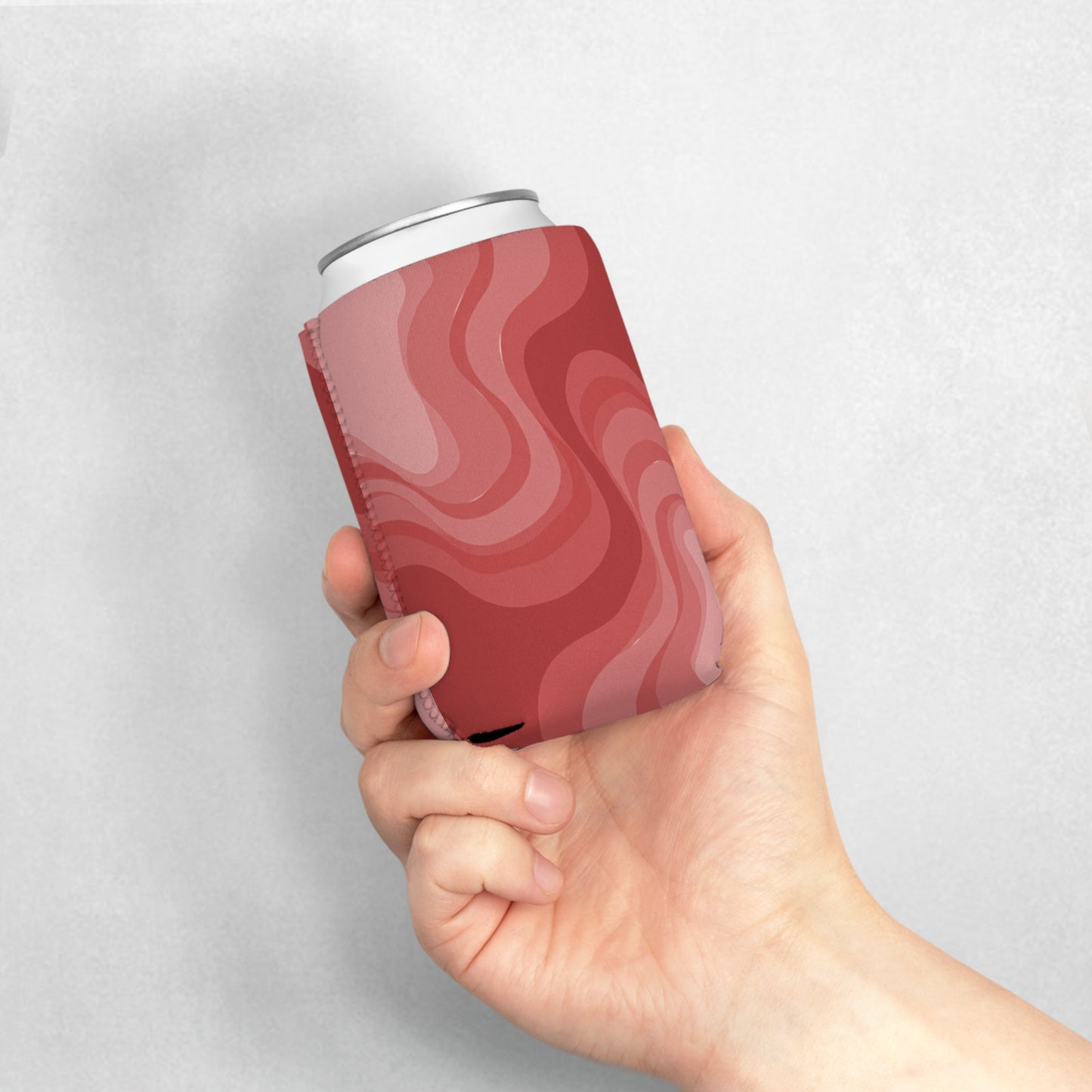 Power Red Wavey 12 oz Can Cooler Sleeve