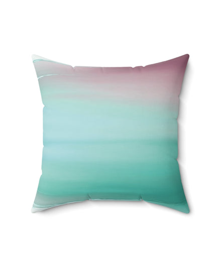 Green Sea Lavender Fog 16" x 16" Faux Suede Square Pillow