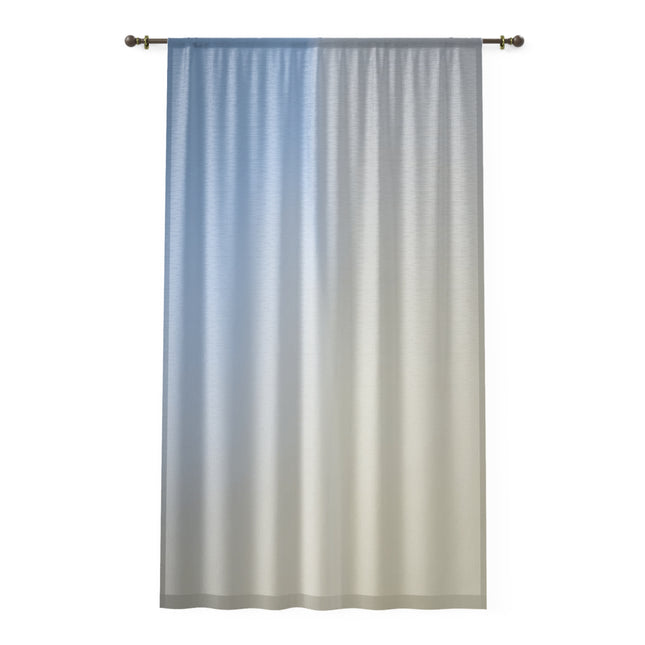 Cobalt Fade Sheer Window Curtain, 50" x 84", partially transparent