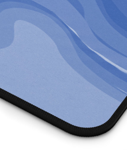 Deep Blue Wavey 12" x 22" Desk Mat