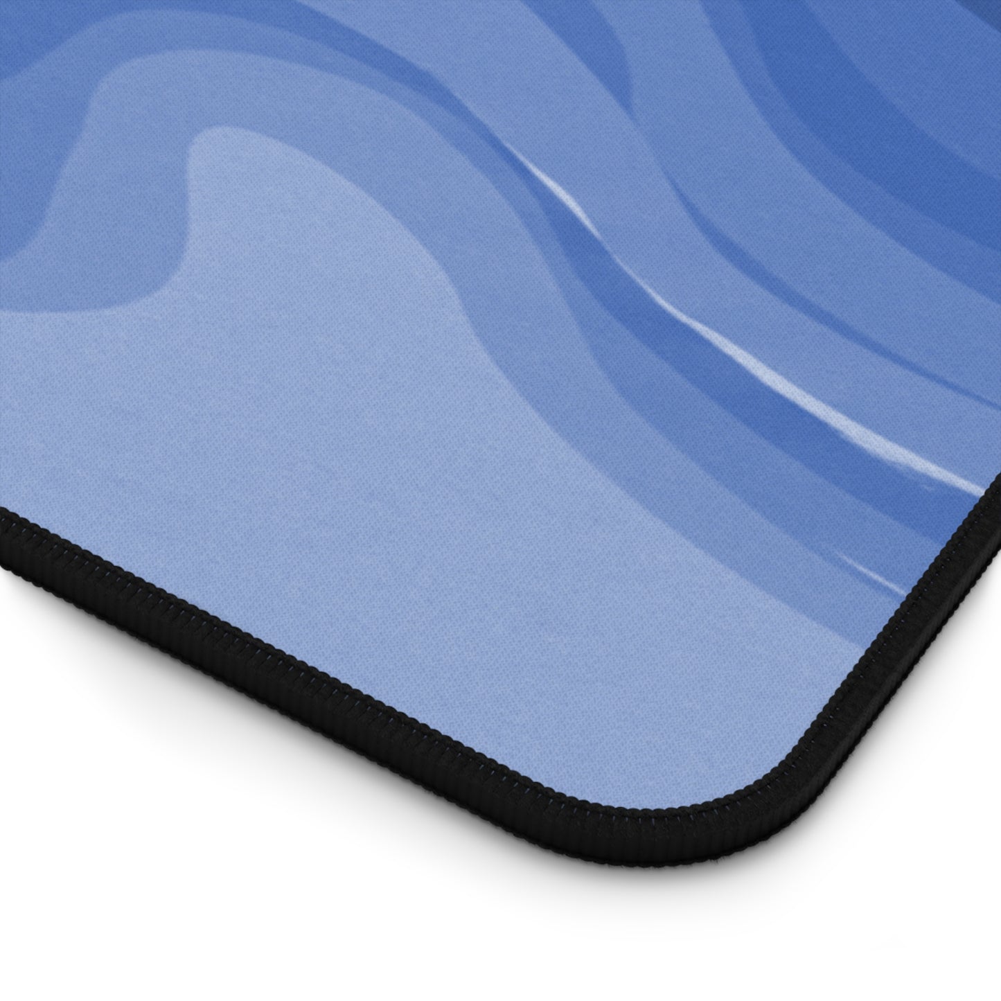 Deep Blue Wavey 12" x 22" Desk Mat