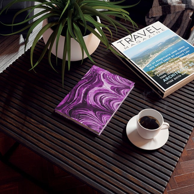 Uzi Spiral Powder Lavender 5.2" x 7.4" Hard Backed Journal with 128 blank pages