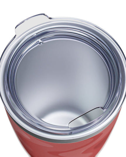 Power Red Wavey Ringneck Tumbler, 20oz in white