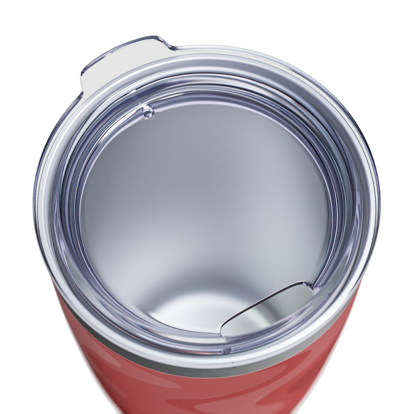 Power Red Wavey Ringneck Tumbler, 20oz in white, steel and black