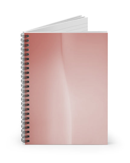 Rose Red Fade Wavey Spiral Notebook - Ruled Line, 6" x 8", 118 pages