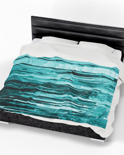 Striped Tif Velveteen Plush Blanket, 60" x 80"