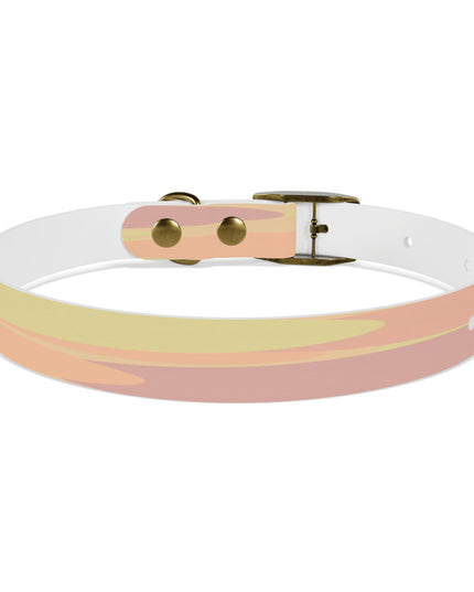 Pastel Hot Peach Patches Small Dog Collar