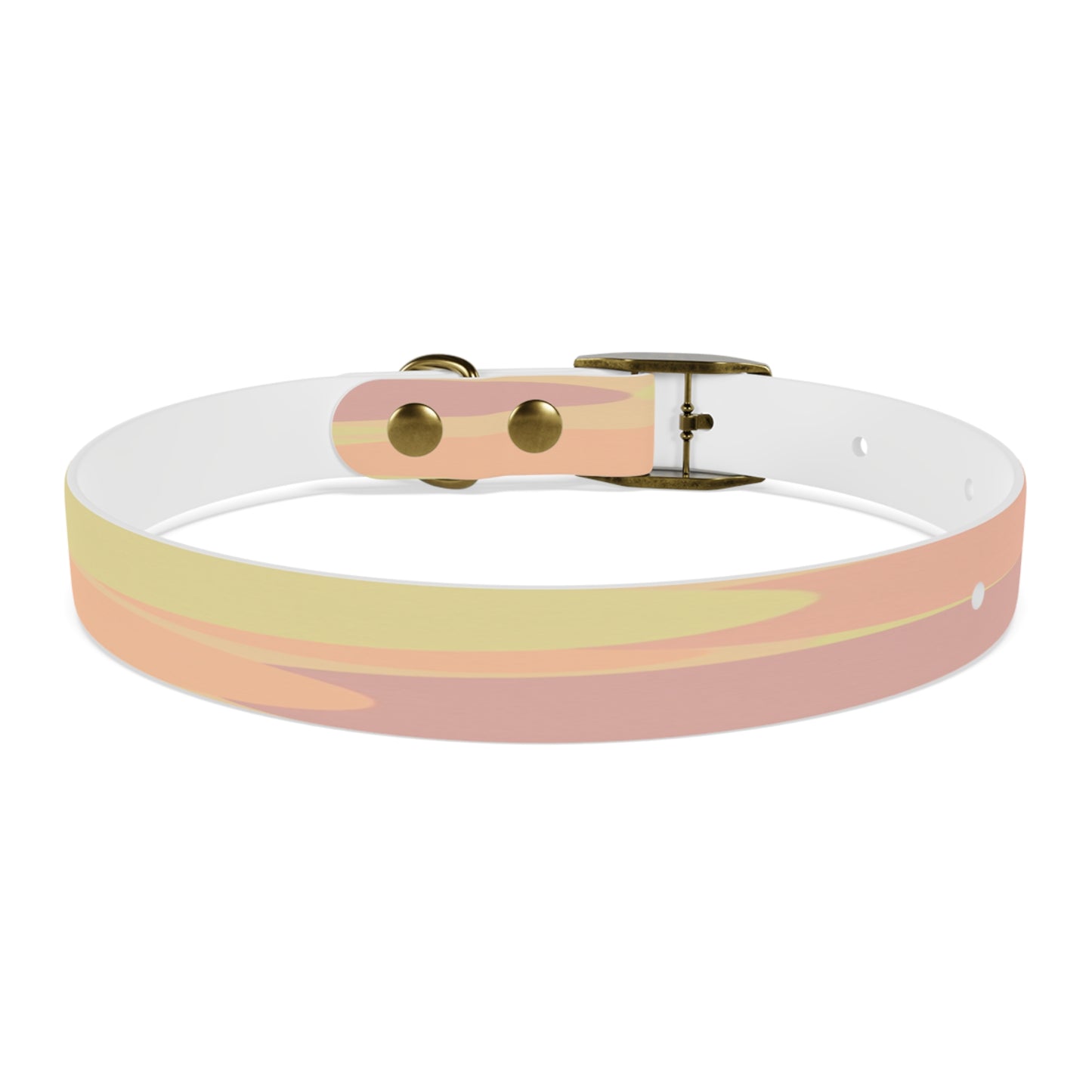 Pastel Hot Peach Patches Small Dog Collar