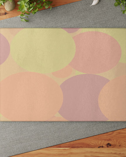 Pastel Hot Peach Patches 11" x 15" Glass Cutting Board
