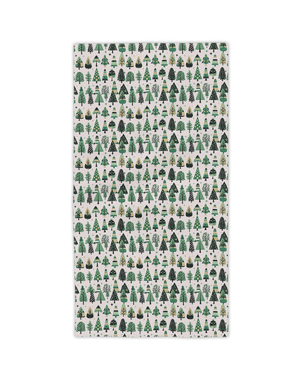 Mini Vintage Green Trees Beach Towel, 24" x 44"