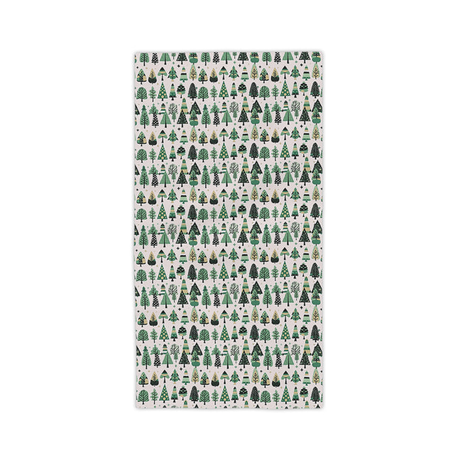 Mini Vintage Green Trees Beach Towel, 24" x 44"