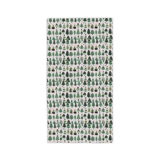 Mini Vintage Green Trees Beach Towel, 24" x 44"