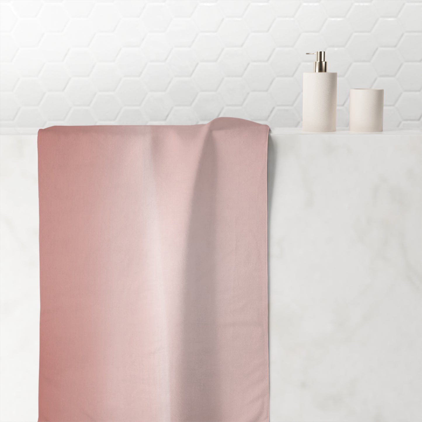 Rose Red Fade 30" x 60" Mink-Cotton Towel (50% polyester, 50% cotton)