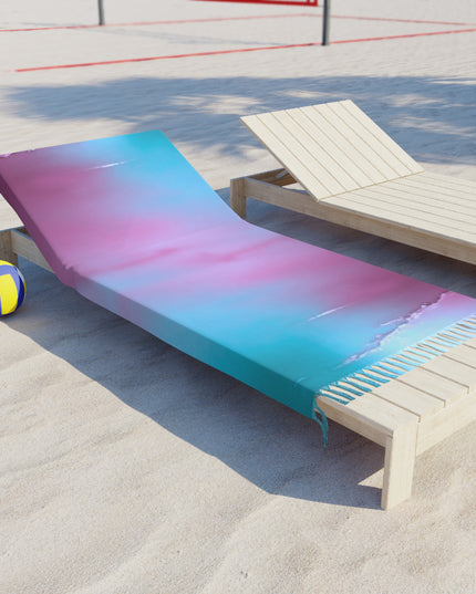 Wine Sea Blue Fog 38" × 81" Boho Beach Cloth