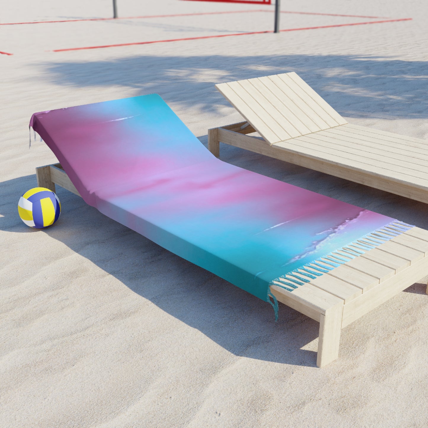 Wine Sea Blue Fog 38" × 81" Boho Beach Cloth