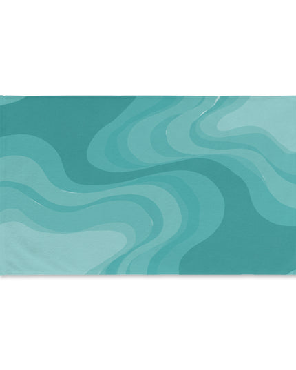Tif Green Wavey Hand Towel, 16" x 28"
