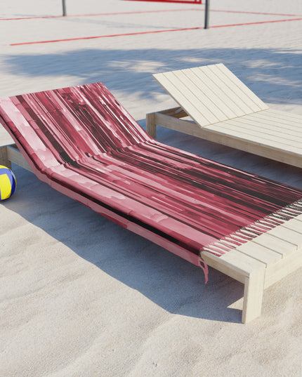 Striped Ruby 38" × 81" Boho Beach Cloth