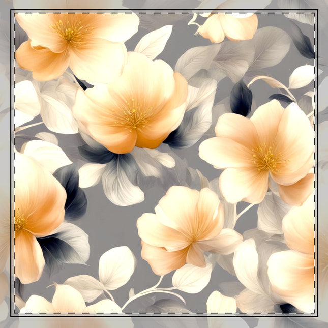 Soft Blossom Floral Bunch Cotton Twill Napkin, 22" x 22"