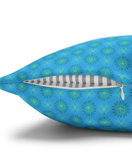 Light Blue Star-crossed Bodies Spun Polyester Square Pillowcase, 14" x 14"