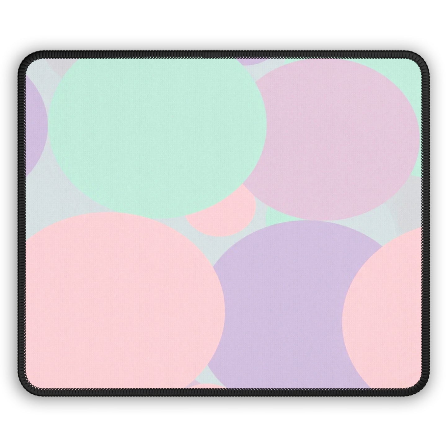 Pastel Peach and Soft Green Patches 9" x 7" Gaming Mouse Pad