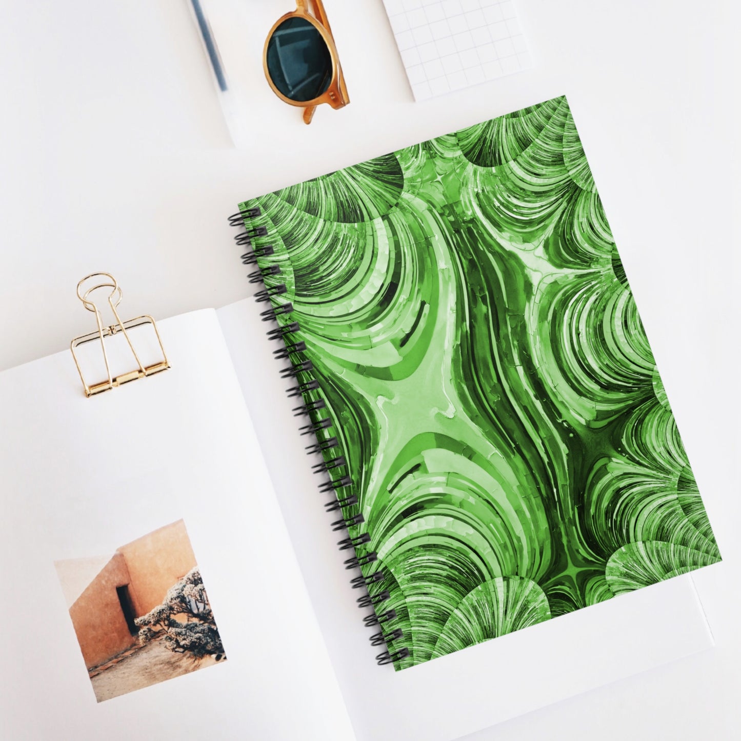 Uzi Spiral Mint Pastel Spiral Notebook - Ruled Line, 6" x 8", 118 pages