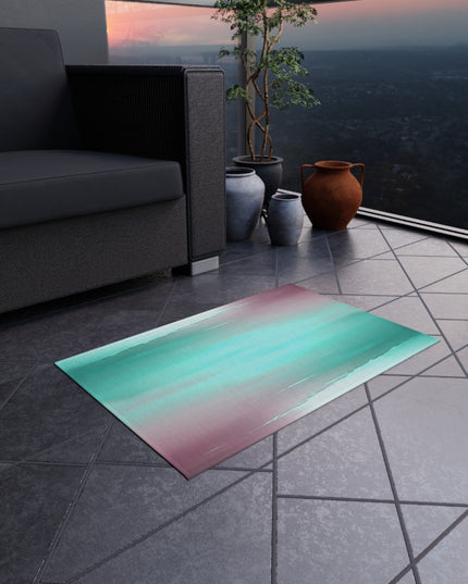 Green Sea Lavender Fog Outdoor Rug, 24" x 36"