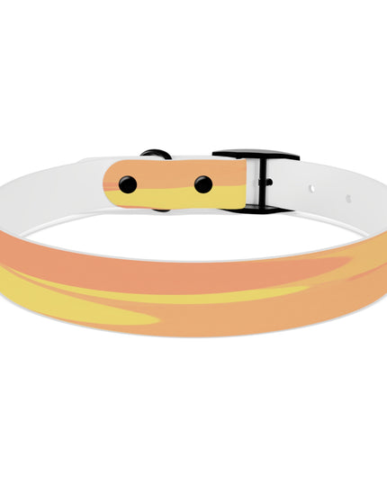 Pastel Bright Oranges Patches Large Dog Collar