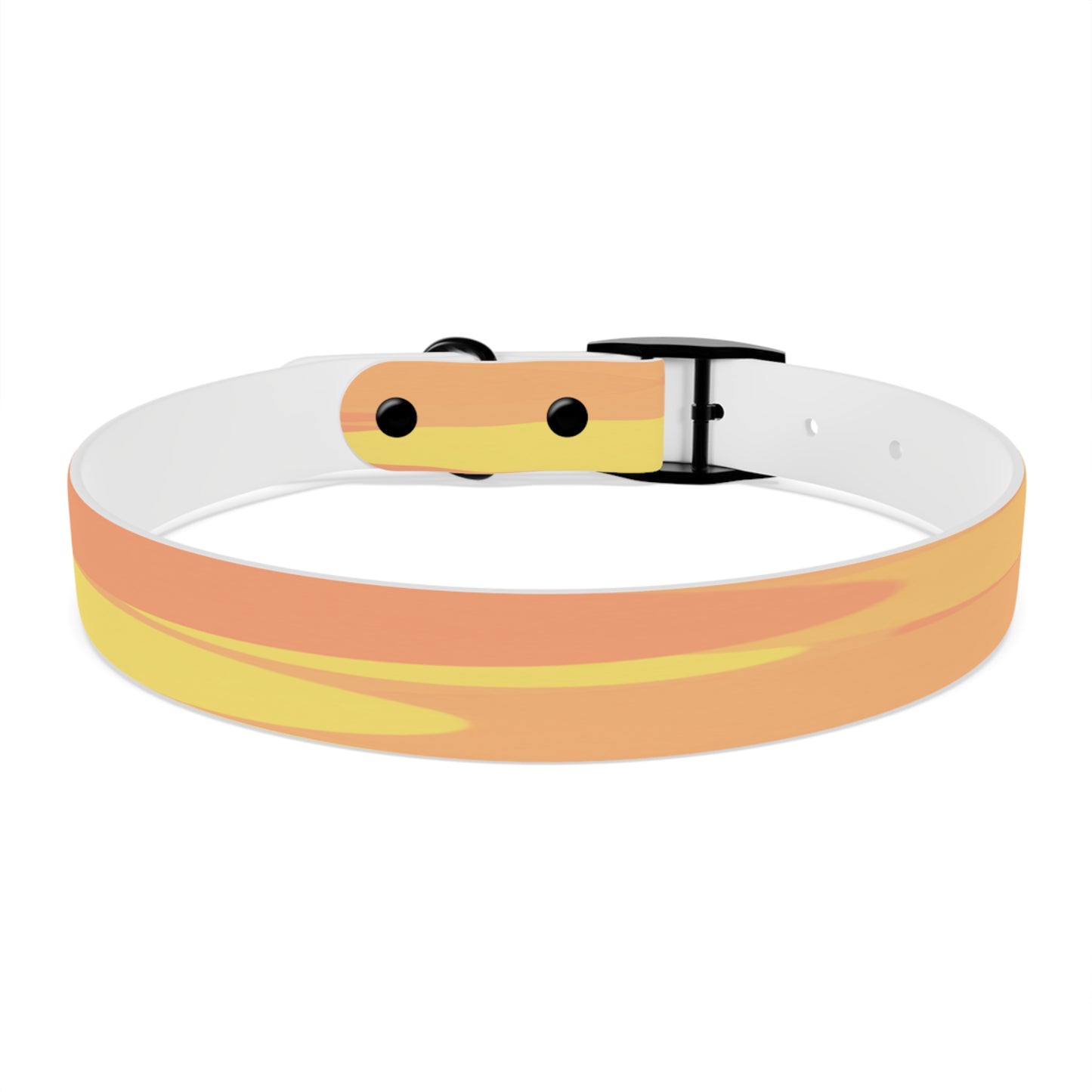 Pastel Bright Oranges Patches Large Dog Collar