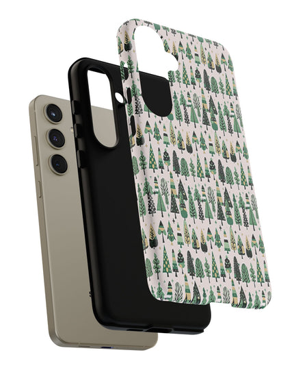 Mini Vintage Green Trees Samsung Galaxy S24 Plus Tough Cases