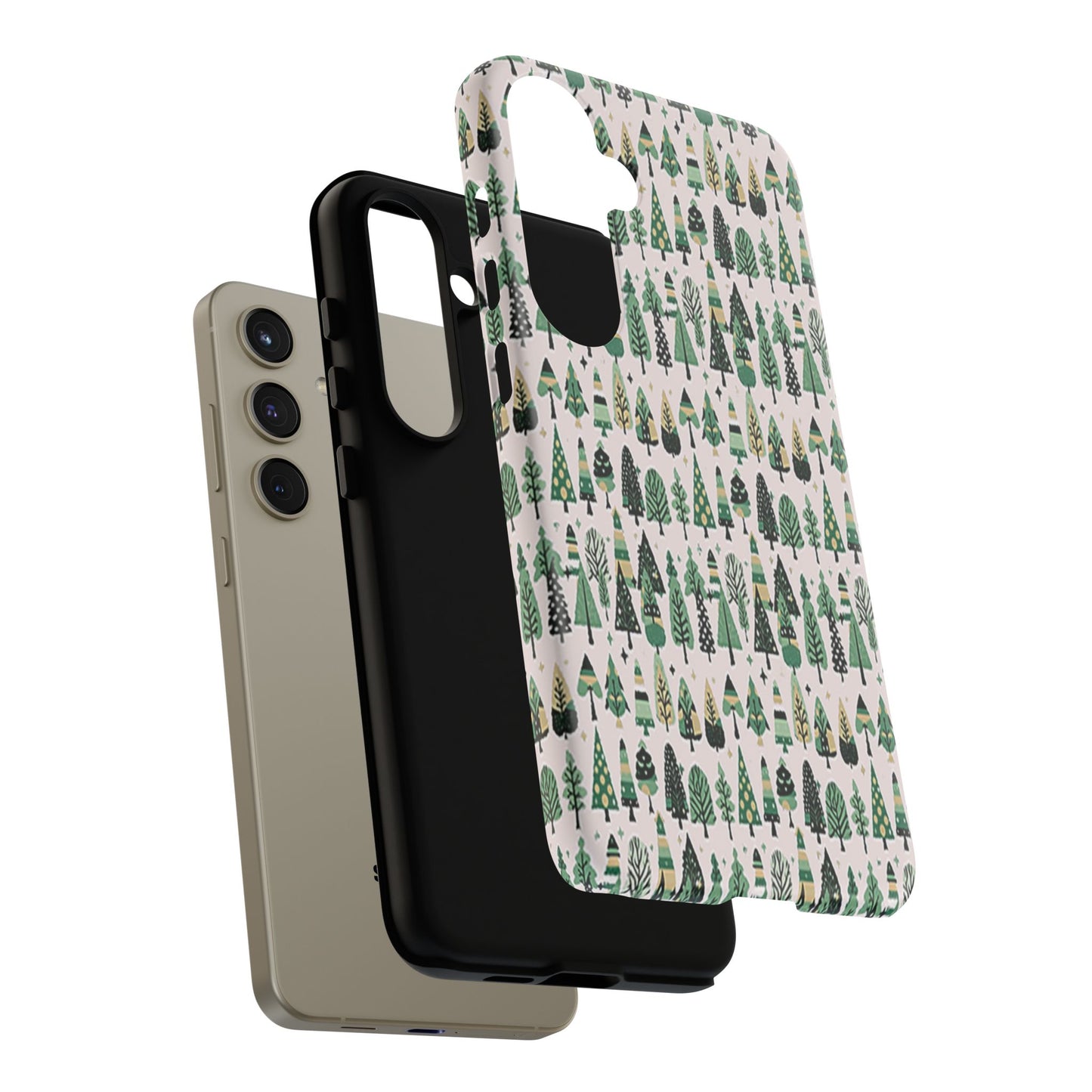 Mini Vintage Green Trees Samsung Galaxy S24 Plus Tough Cases