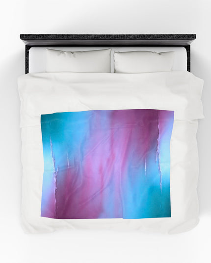 Wine Sea Blue Fog Velveteen Plush Blanket, 50" x 60"