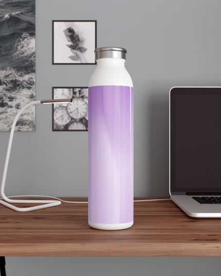 Soft Lavender Fade Slim Water Bottle, 20 oz White