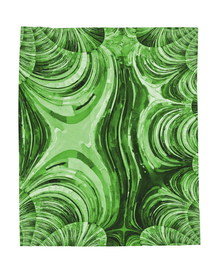 Uzi Spiral Mint Pastel Velveteen Plush Blanket, 50" x 60"