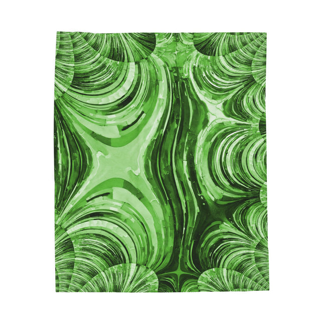 Uzi Spiral Mint Pastel Velveteen Plush Blanket, 50" x 60"