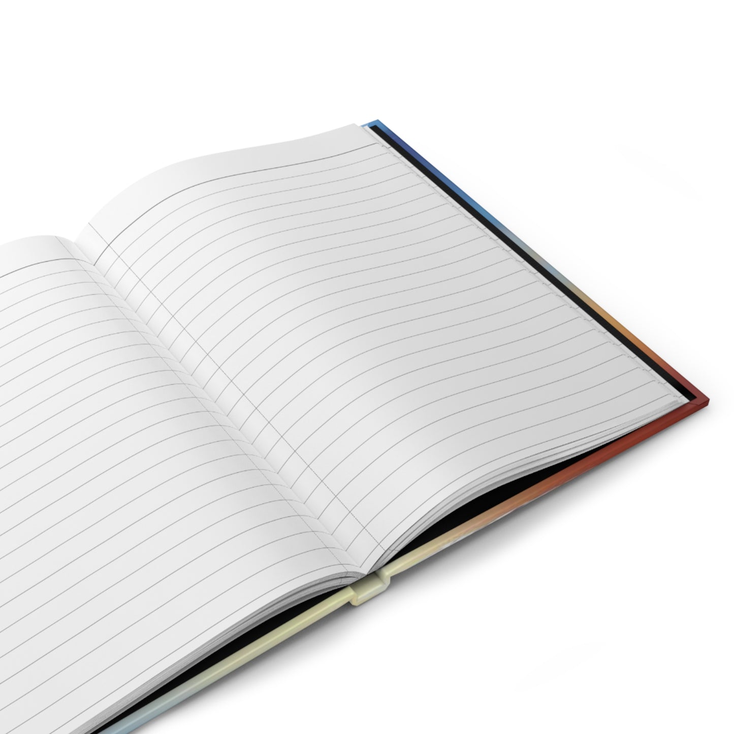 Blue Sea Red Orange Fog 5.75" x 8" Hardcover Journal Matte with 150 lined pages