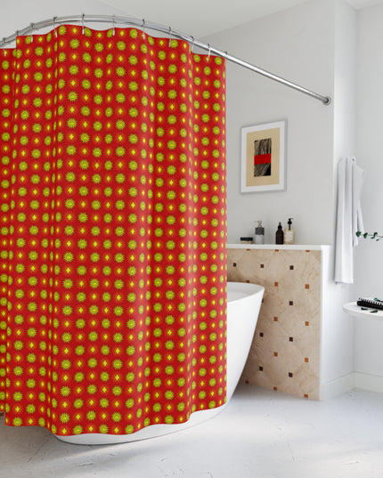 Late Evening Star-crossed Bodies Shower Curtain, 71" x 74"