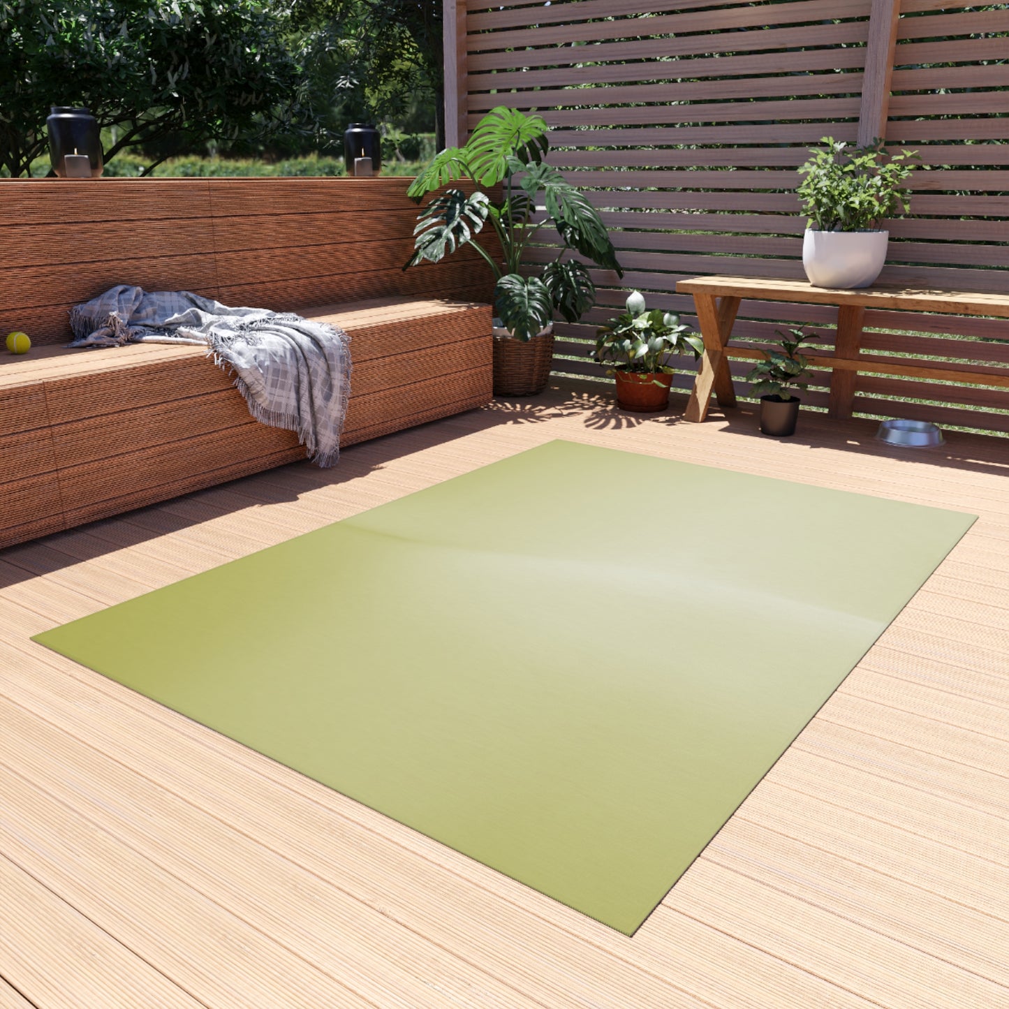 Lemon Fade Outdoor Rug, 60" x 84"
