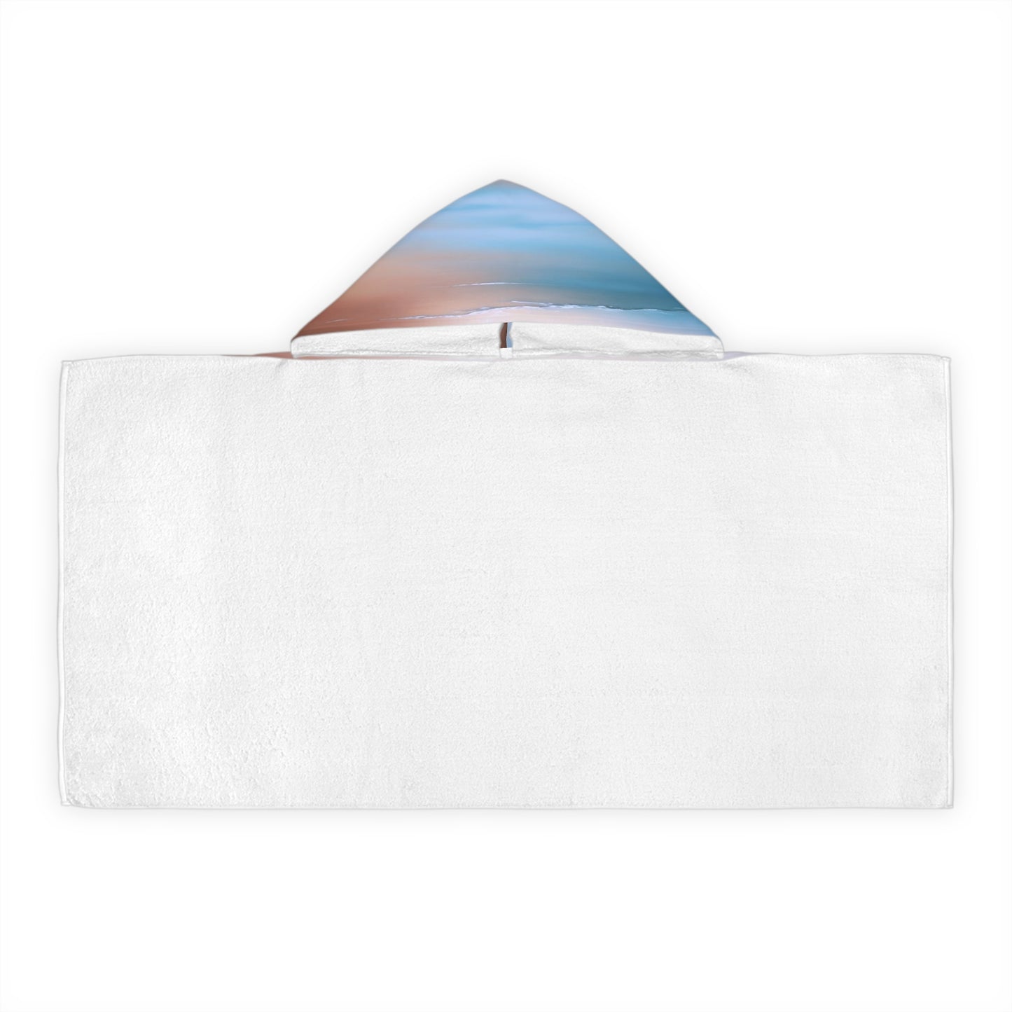 Blue Sea Peach Fog Youth Hooded Towel, 24" x 48"
