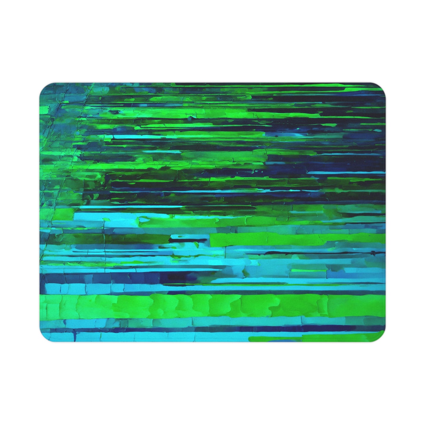 Striped Blue Green Toddler Blanket, 30" x 40"