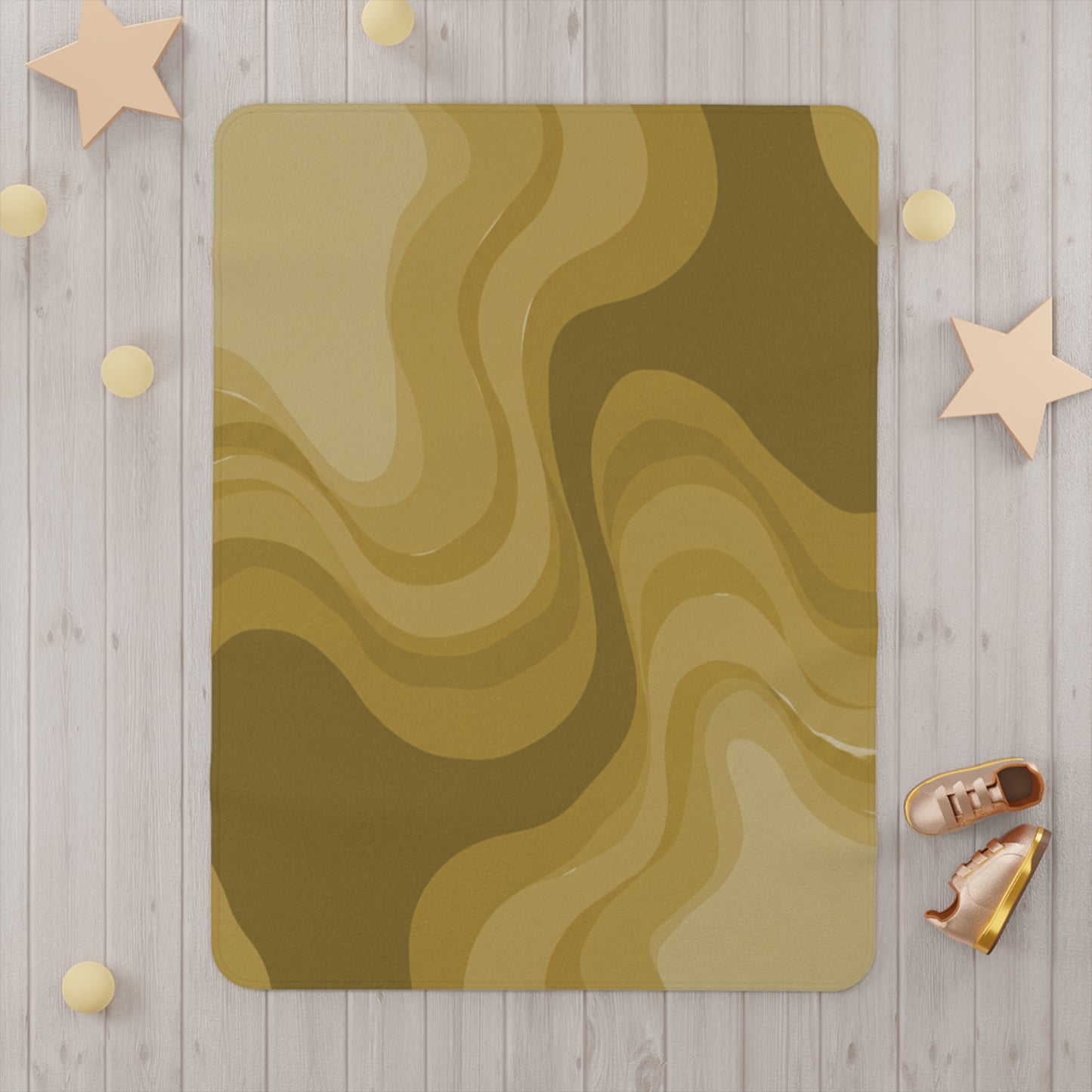 Brown Wavey Toddler Blanket, 30" x 40"