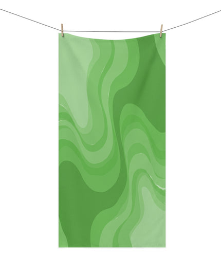 Greenie Meanie Wavey 30" x 60" Mink-Cotton Towel (50% polyester, 50% cotton)
