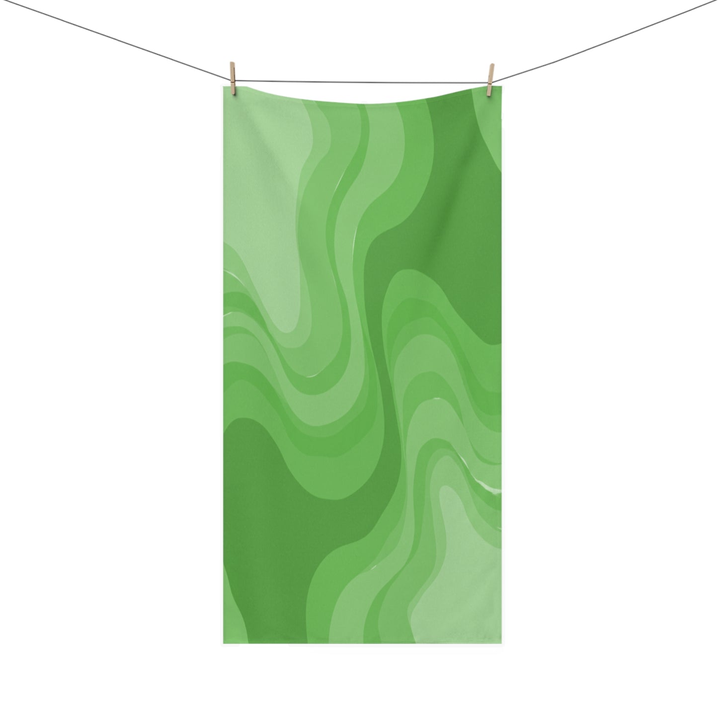Greenie Meanie Wavey 30" x 60" Mink-Cotton Towel (50% polyester, 50% cotton)