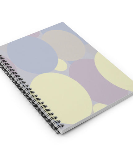 Pastel Soft Blue and Soft White Patches Spiral Notebook - Ruled Line, 6" x 8", 118 pages