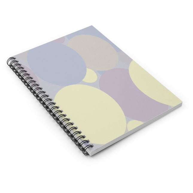 Pastel Soft Blue and Soft White Patches Spiral Notebook - Ruled Line, 6" x 8", 118 pages