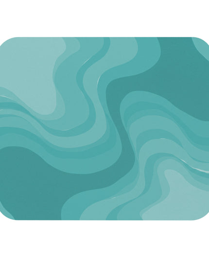 Tif Green Wavey Mouse Pad, 9" x 8" Rectangle